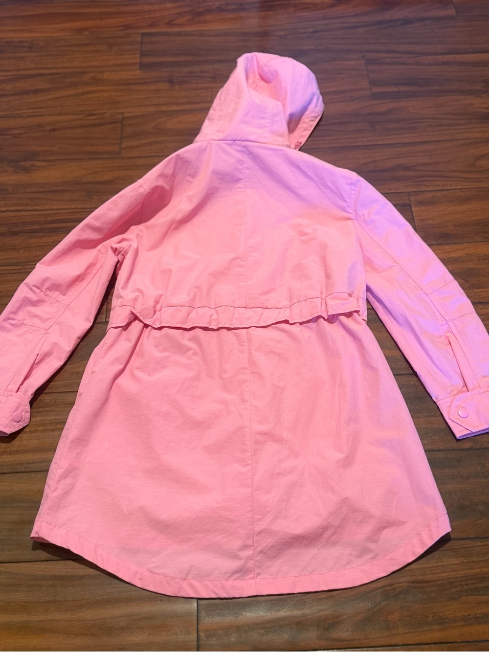 J. Crew Pink rain coat  Jacket with Orange Lining - Picture 5 of 7